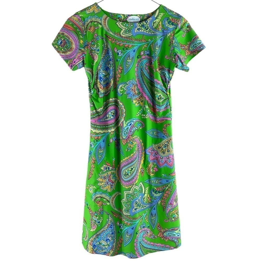 Southwind Apparel Paisley Floral Tropical‎ Mini Dress  Sz XS